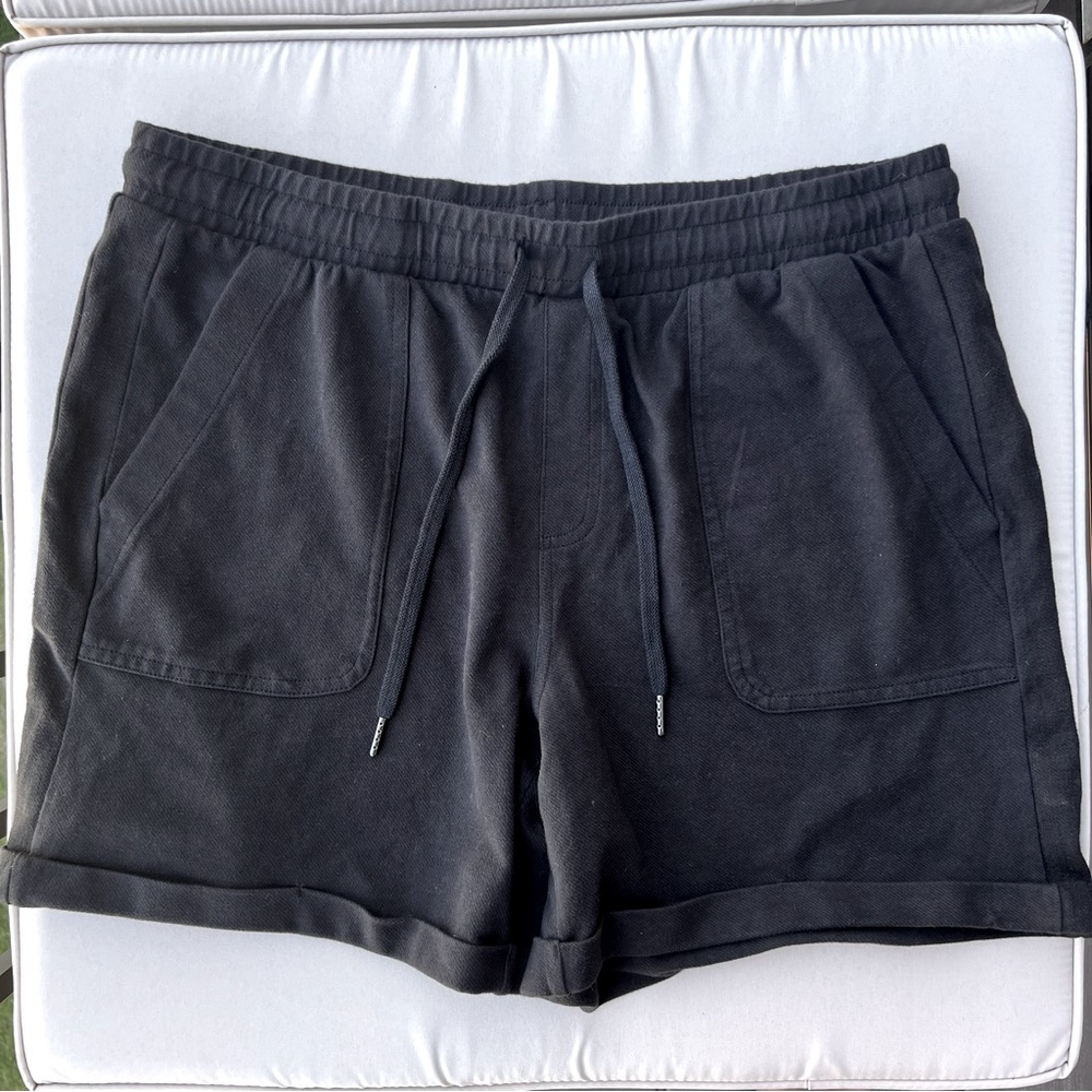 Black high waisted lounge shorts